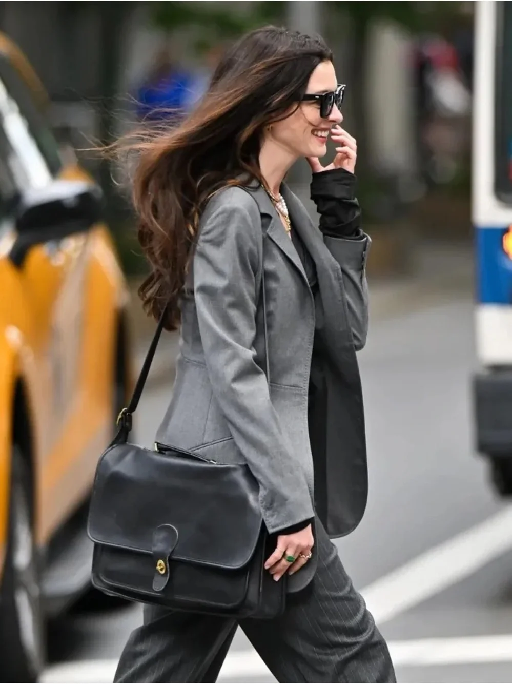 Coach Black Leather Prescott Briefcase with Gold Hardware